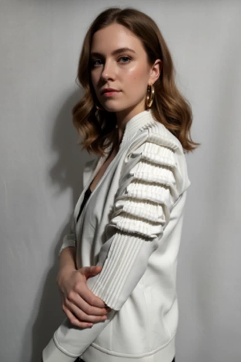 Jacket with rib details